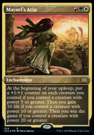 (524) Magic The Gathering Double Masters 2022: Extras Single: Mayael's Aria  Rare