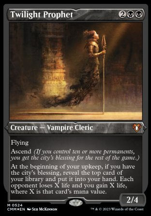 (524) Magic The Gathering Commander Masters: Extras Single: Twilight Prophet Holo Mythic