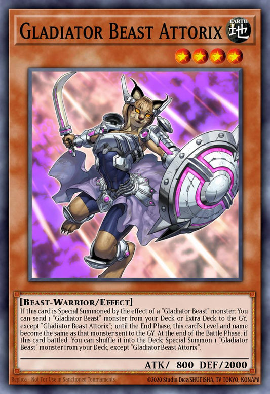 (156) YuGiOh TCG MP20: 2020 Tin of Lost Memories Mega Pack Single: Gladiator Beast Attorix  Common