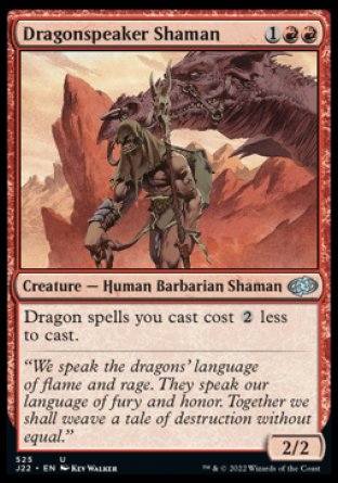 (525) Magic The Gathering Jumpstart 2022 Single: Dragonspeaker Shaman  Uncommon