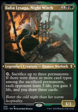 (525) Magic The Gathering Commander Legends: Battle for Baldur's Gate: Extras Single: Baba Lysaga, Night Witch (V.1)  Rare