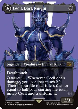 (525) Magic The Gathering Magic: The Gathering - FINAL FANTASY: Extras Single: Cecil, Dark Knight // Cecil, Redeemed Paladin (V.3) Holo Rare