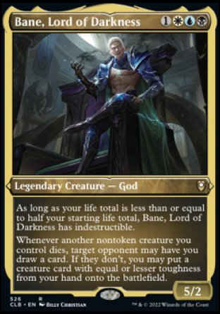 (526) Magic The Gathering Commander Legends: Battle for Baldur's Gate: Extras Single: Bane, Lord of Darkness (V.1) Holo Rare