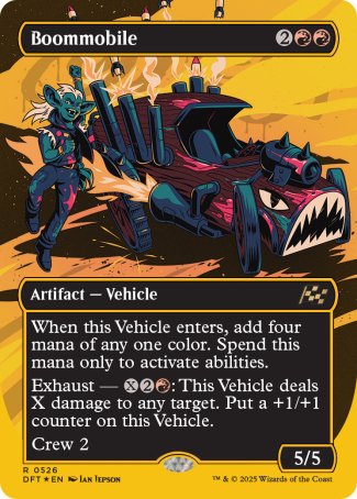 (526) Magic The Gathering Aetherdrift: First-Place Single: Boommobile (V.2)  Rare