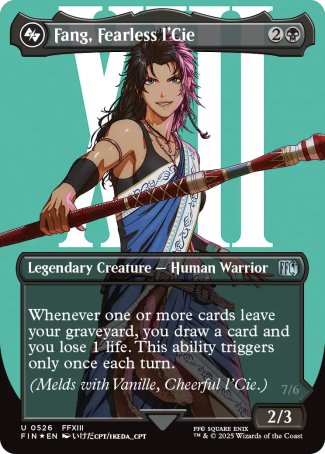 (526) Magic The Gathering Magic: The Gathering - FINAL FANTASY: Extras Single: Fang, Fearless l'Cie // Ragnarok, Divine Deliverance (V.3) Holo Uncommon