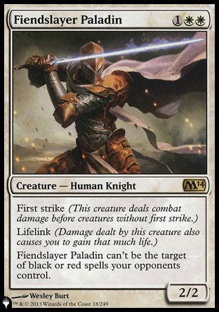 (018) Magic The Gathering The List Single: Fiendslayer Paladin  Rare