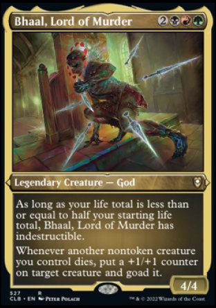 (527) Magic The Gathering Commander Legends: Battle for Baldur's Gate: Extras Single: Bhaal, Lord of Murder (V.1)  Rare