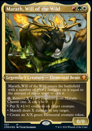 (527/361) Magic The Gathering Commander Legends: Extras Single: Marath, Will of the Wild Holo Mythic