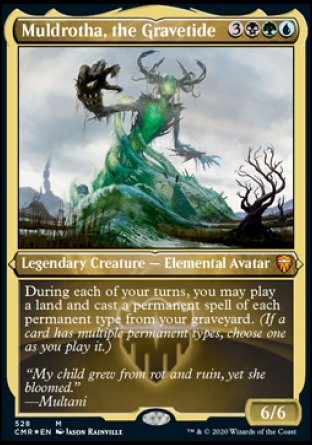 (528/361) Magic The Gathering Commander Legends: Extras Single: Muldrotha, the Gravetide Holo Mythic