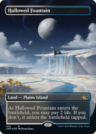 (528) Magic The Gathering Unfinity: Extras Single: Hallowed Fountain (V.2)  Rare