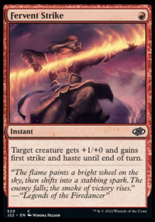 (529) Magic The Gathering Jumpstart 2022 Single: Fervent Strike  Common