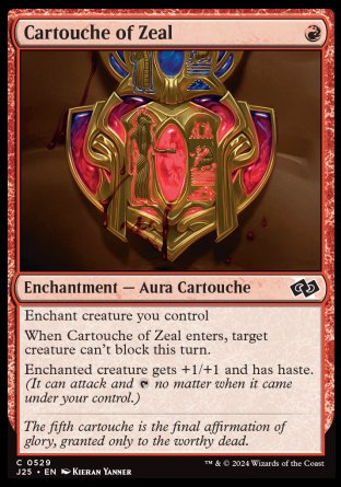 (529) Magic The Gathering Foundations Jumpstart Single: Cartouche of Zeal  Common
