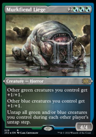(529) Magic The Gathering Double Masters 2022: Extras Single: Murkfiend Liege  Rare