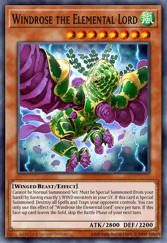 (022) YuGiOh TCG MP14: 2014 Mega-Tins Mega-Pack Single: Windrose the Elemental Lord  Secret Rare