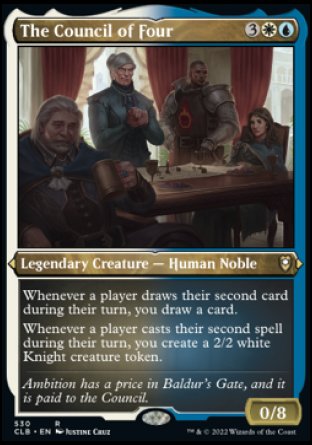 (530) Magic The Gathering Commander Legends: Battle for Baldur's Gate: Extras Single: The Council of Four (V.1) Holo Rare