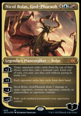 (530) Magic The Gathering Double Masters 2022: Extras Single: Nicol Bolas, God-Pharaoh  Mythic