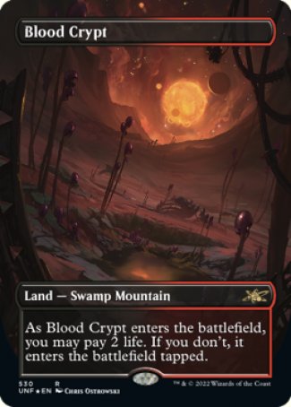 (530) Magic The Gathering Unfinity: Extras Single: Blood Crypt (V.2) Holo Rare