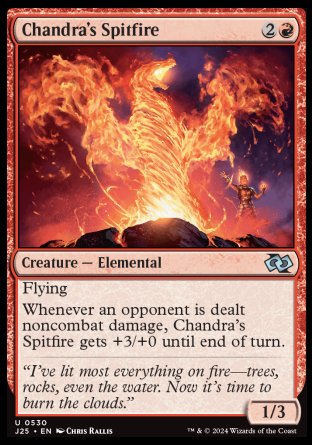 (530) Magic The Gathering Foundations Jumpstart Single: Chandra's Spitfire  Uncommon