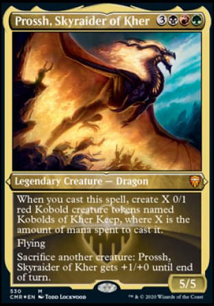 (530/361) Magic The Gathering Commander Legends: Extras Single: Prossh, Skyraider of Kher  Mythic
