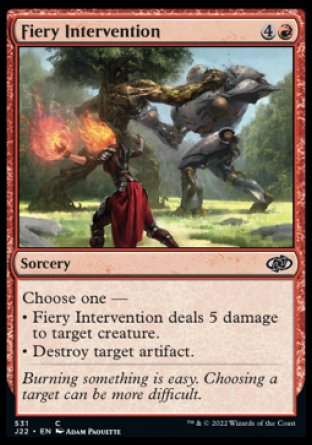 (531) Magic The Gathering Jumpstart 2022 Single: Fiery Intervention  Common
