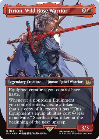 (531) Magic The Gathering Magic: The Gathering - FINAL FANTASY: Extras Single: Firion, Wild Rose Warrior (V.3)  Rare