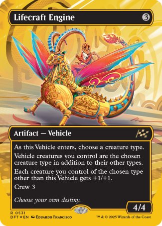 (531) Magic The Gathering Aetherdrift: First-Place Single: Lifecraft Engine (V.2)  Rare