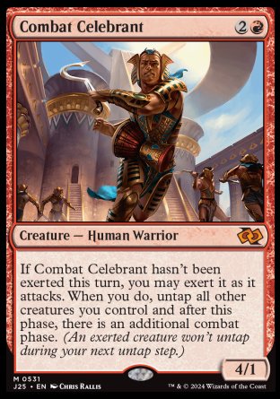(531) Magic The Gathering Foundations Jumpstart Single: Combat Celebrant  Mythic