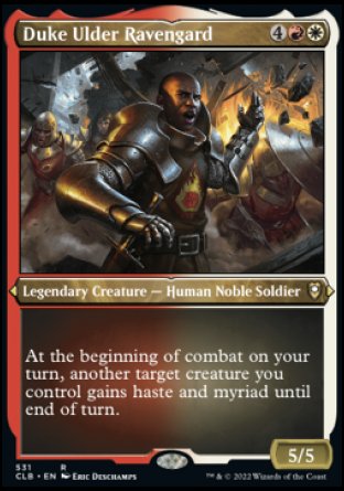(531) Magic The Gathering Commander Legends: Battle for Baldur's Gate: Extras Single: Duke Ulder Ravengard (V.1) Holo Rare