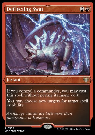 (532) Magic The Gathering Commander Masters: Extras Single: Deflecting Swat (V.1) Holo Rare
