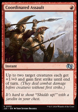 (532) Magic The Gathering Foundations Jumpstart Single: Coordinated Assault  Uncommon