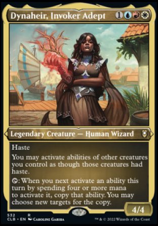 (532) Magic The Gathering Commander Legends: Battle for Baldur's Gate: Extras Single: Dynaheir, Invoker Adept (V.1) Holo Rare