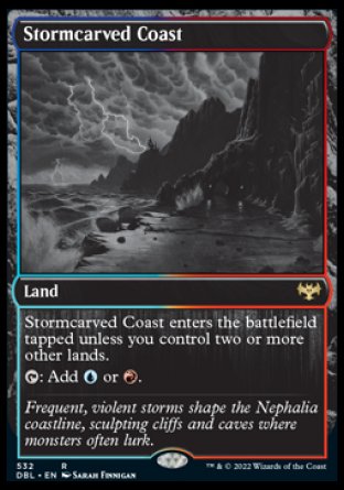(532) Magic The Gathering Innistrad: Double Feature Single: Stormcarved Coast Holo Rare