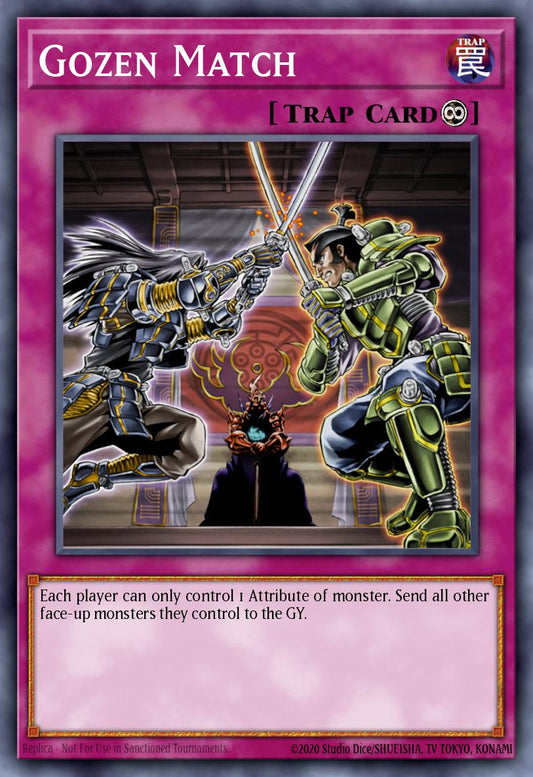 (134) YuGiOh TCG RA04: Quarter Century Stampede Single: Gozen Match (V.1 - Platinum Secret Rare)  Platinum Secret Rare