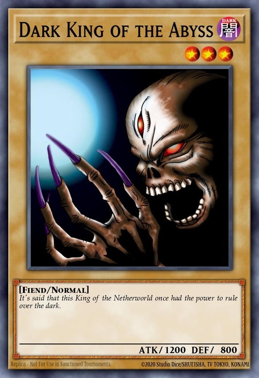 (220) YuGiOh TCG LCYW: Legendary Collection 3: Mega Pack Single: Dark King of the Abyss  Secret Rare