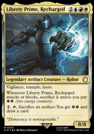 (533) Magic The Gathering Universes Beyond: Fallout: Extras Single: Liberty Prime, Recharged (V.2)  Mythic
