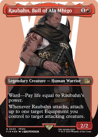 (533) Magic The Gathering Magic: The Gathering - FINAL FANTASY: Extras Single: Raubahn, Bull of Ala Mhigo (V.3) Holo Rare