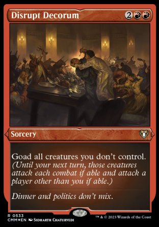 (533) Magic The Gathering Commander Masters: Extras Single: Disrupt Decorum  Rare