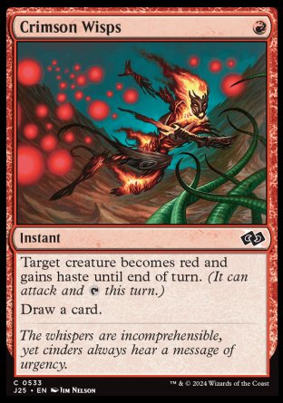 (533) Magic The Gathering Foundations Jumpstart Single: Crimson Wisps  Common