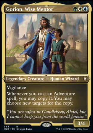 (534) Magic The Gathering Commander Legends: Battle for Baldur's Gate: Extras Single: Gorion, Wise Mentor (V.1)  Rare