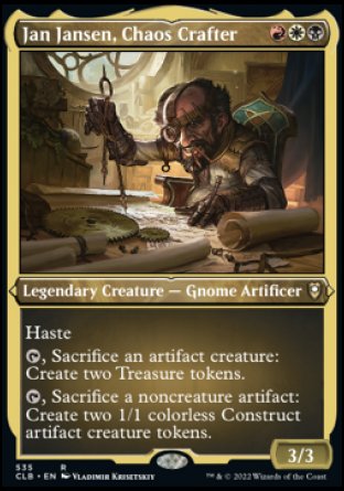 (535) Magic The Gathering Commander Legends: Battle for Baldur's Gate: Extras Single: Jan Jansen, Chaos Crafter (V.1)  Rare
