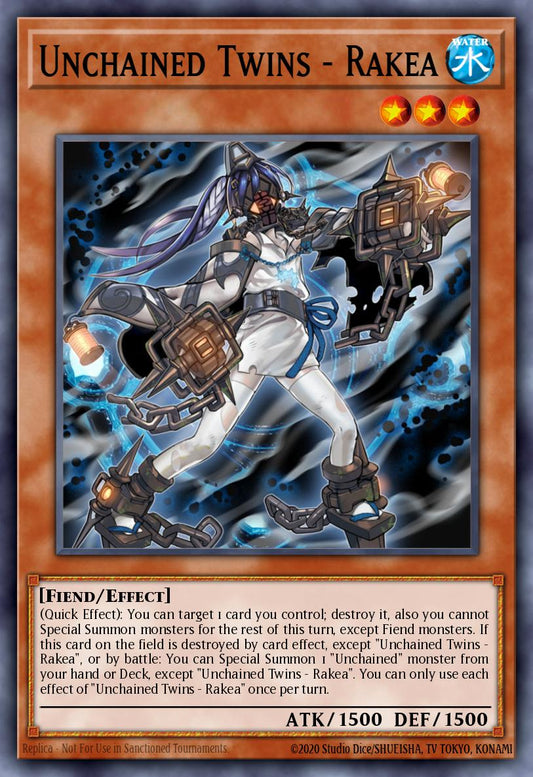 (153) YuGiOh TCG MP20: 2020 Tin of Lost Memories Mega Pack Single: Unchained Twins - Rakea  Common