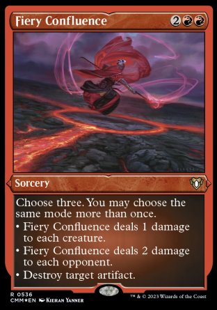 (536) Magic The Gathering Commander Masters: Extras Single: Fiery Confluence Holo Rare