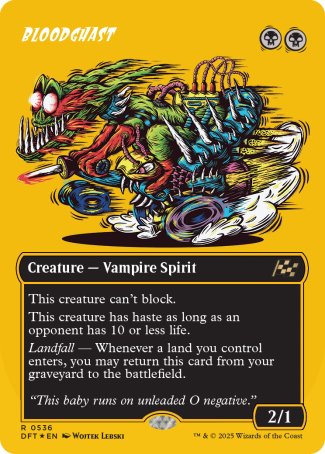 (536) Magic The Gathering Aetherdrift: First-Place Single: Bloodghast (V.2)  Rare