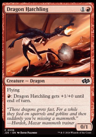 (536) Magic The Gathering Foundations Jumpstart Single: Dragon Hatchling  Common