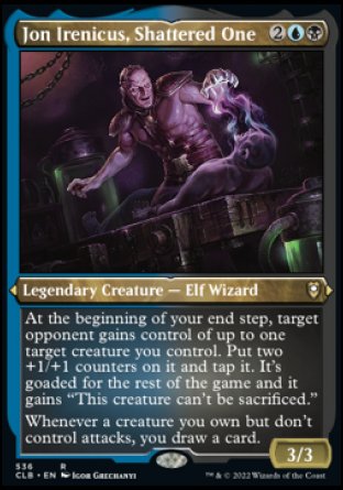 (536) Magic The Gathering Commander Legends: Battle for Baldur's Gate: Extras Single: Jon Irenicus, Shattered One (V.1) Holo Rare