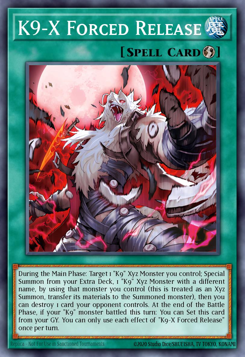 (039) YuGiOh TCG JUSH: Justice Hunters Single: K9-X Forced Release  Super Rare