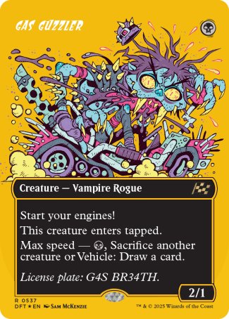 (537) Magic The Gathering Aetherdrift: First-Place Single: Gas Guzzler (V.2)  Rare