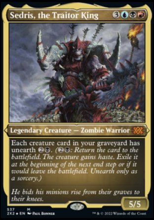 (537) Magic The Gathering Double Masters 2022: Extras Single: Sedris, the Traitor King (V.2)  Mythic