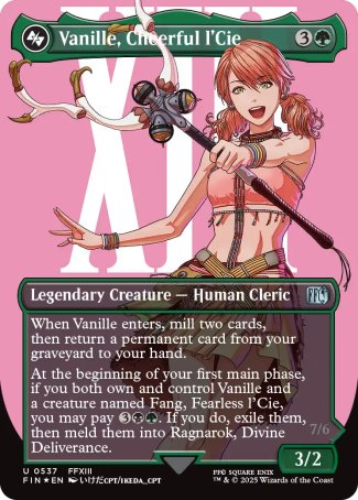(537) Magic The Gathering Magic: The Gathering - FINAL FANTASY: Extras Single: Vanille, Cheerful l'Cie // Ragnarok, Divine Deliverance (V.3) Holo Uncommon
