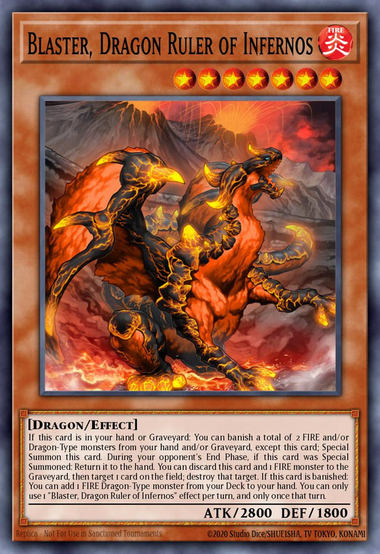 (010) YuGiOh TCG RA03: Quarter Century Bonanza Single: Blaster, Dragon Ruler of Infernos (V.5 - Quarter Century Secret Rare)  Quarter Century Secret Rare